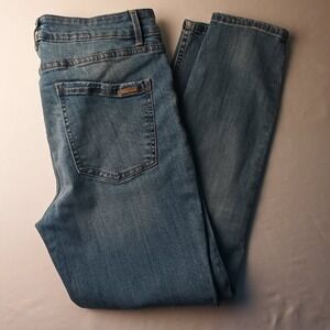 White House Black Market The Skinny Crop Jeans Size 8 Mid Rise Light Wash